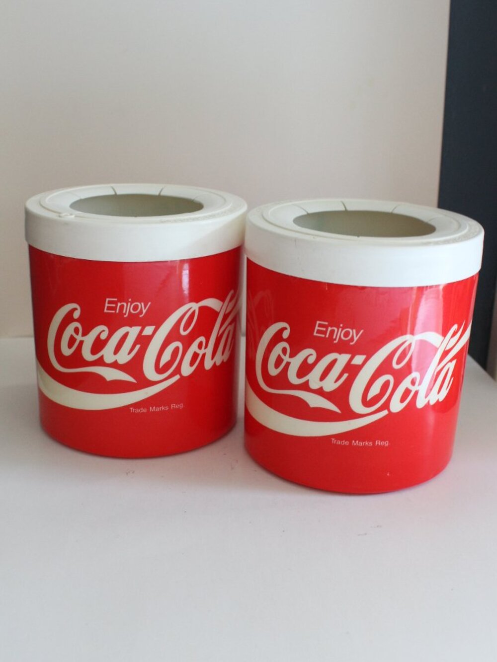 Coca Cola Set of 2 90’s Can Frozen Cooler Made In Canada